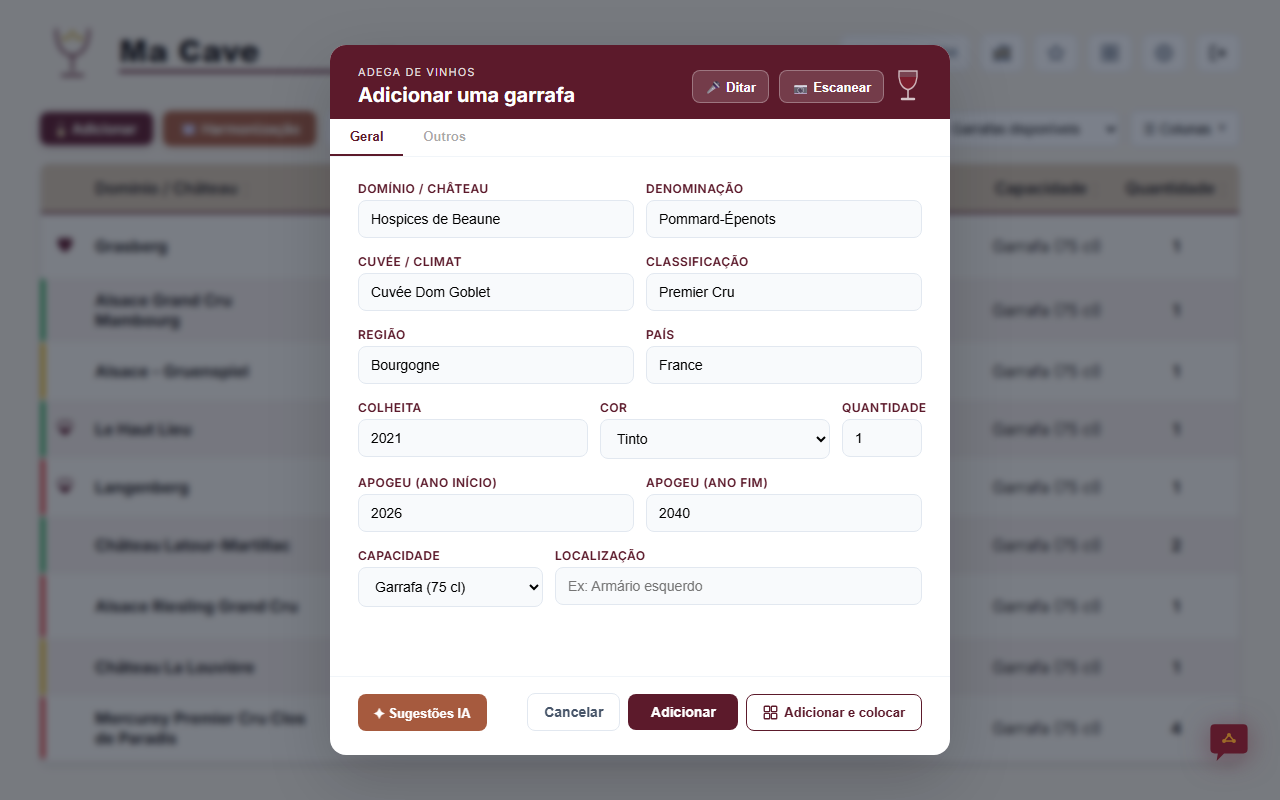 Uma garrafa adicionada em segundos